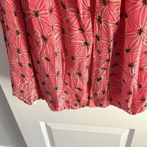 Milly of New York coral pattern silk strapless dress size 6 - Picture 6 of 9